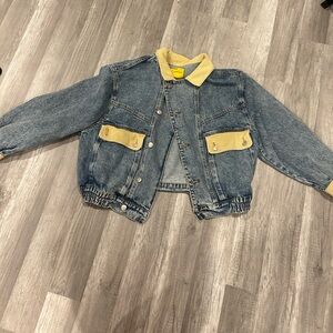 Signature8 Denim Jacket with Cream Collar